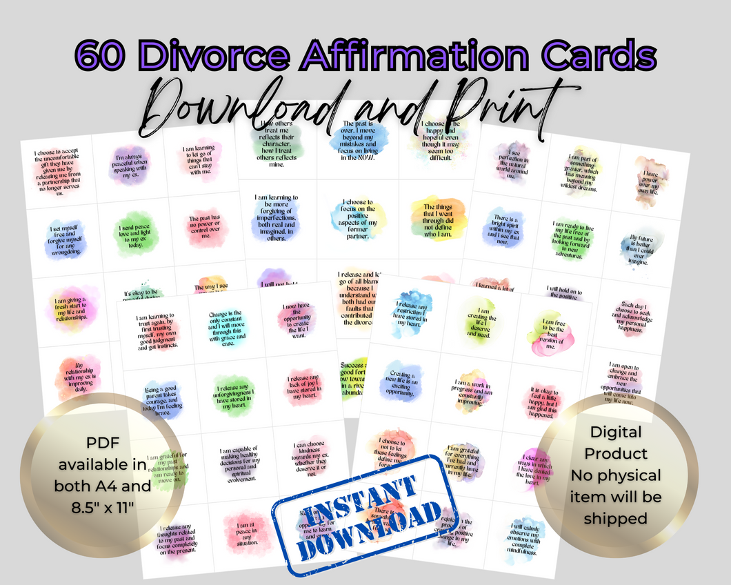 60 Divorce Affirmation Cards