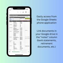Load image into Gallery viewer, Divorce Asset and Debt Schedule Spreadsheet Google Sheets
