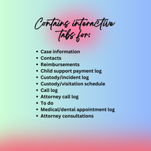 Load image into Gallery viewer, Ultimate Divorce or Custody Tool Kit Spreadsheet
