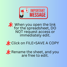 Load image into Gallery viewer, Divorce Asset and Debt Schedule Spreadsheet Google Sheets
