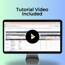 Load image into Gallery viewer, Divorce Asset and Debt Schedule Spreadsheet Google Sheets
